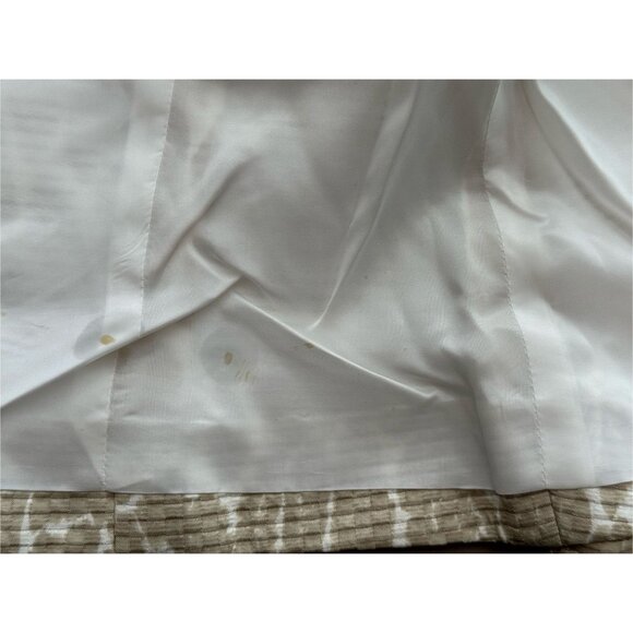 Carlisle Beige White SILK-Blend Cropped Jacket Elegant Textured Women's SZ 10 - Picture 7 of 9